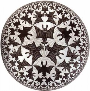 Angels and Demons and ambigram and mc escher